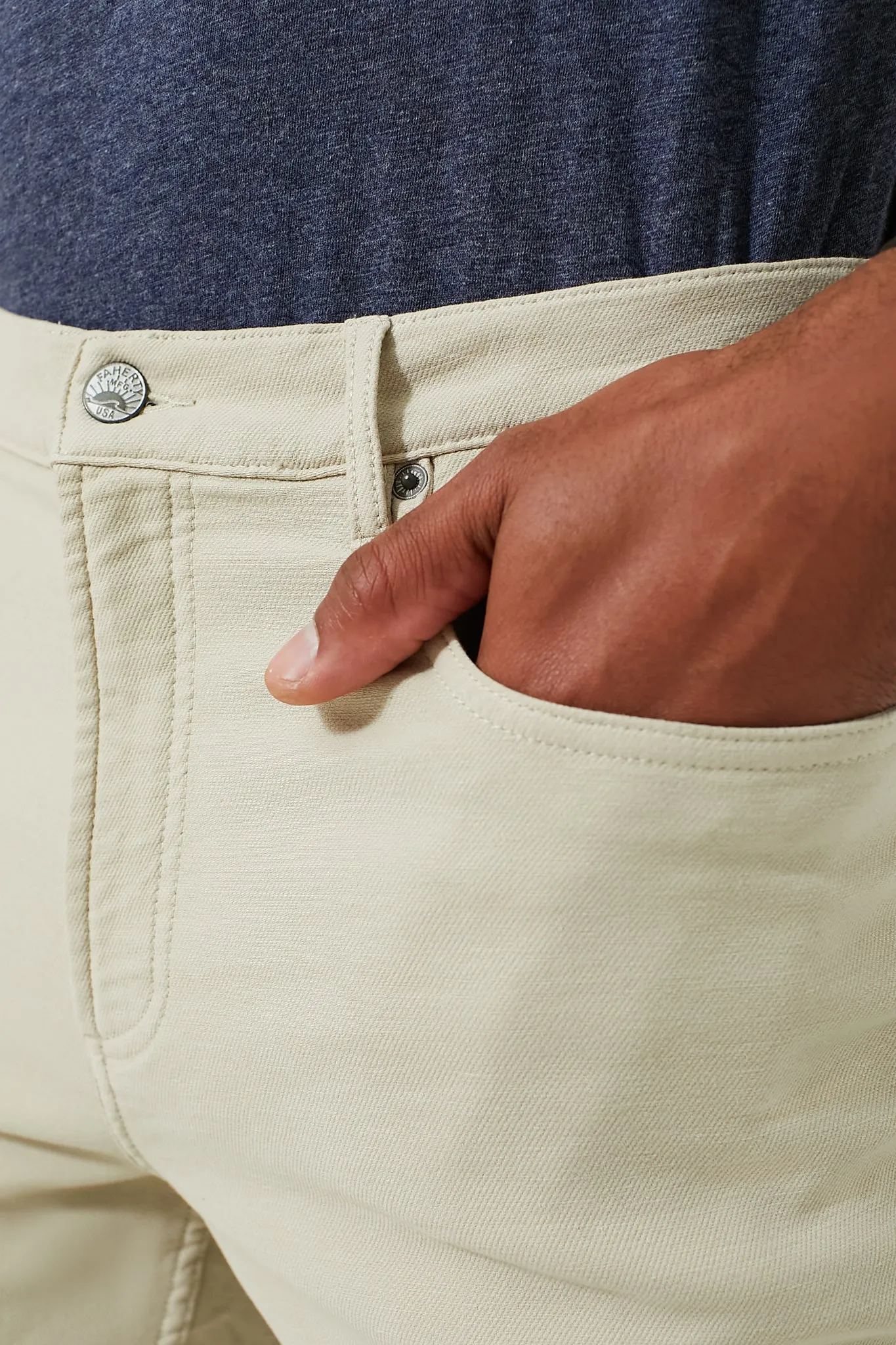 Stone Stretch Terry 5 Pocket