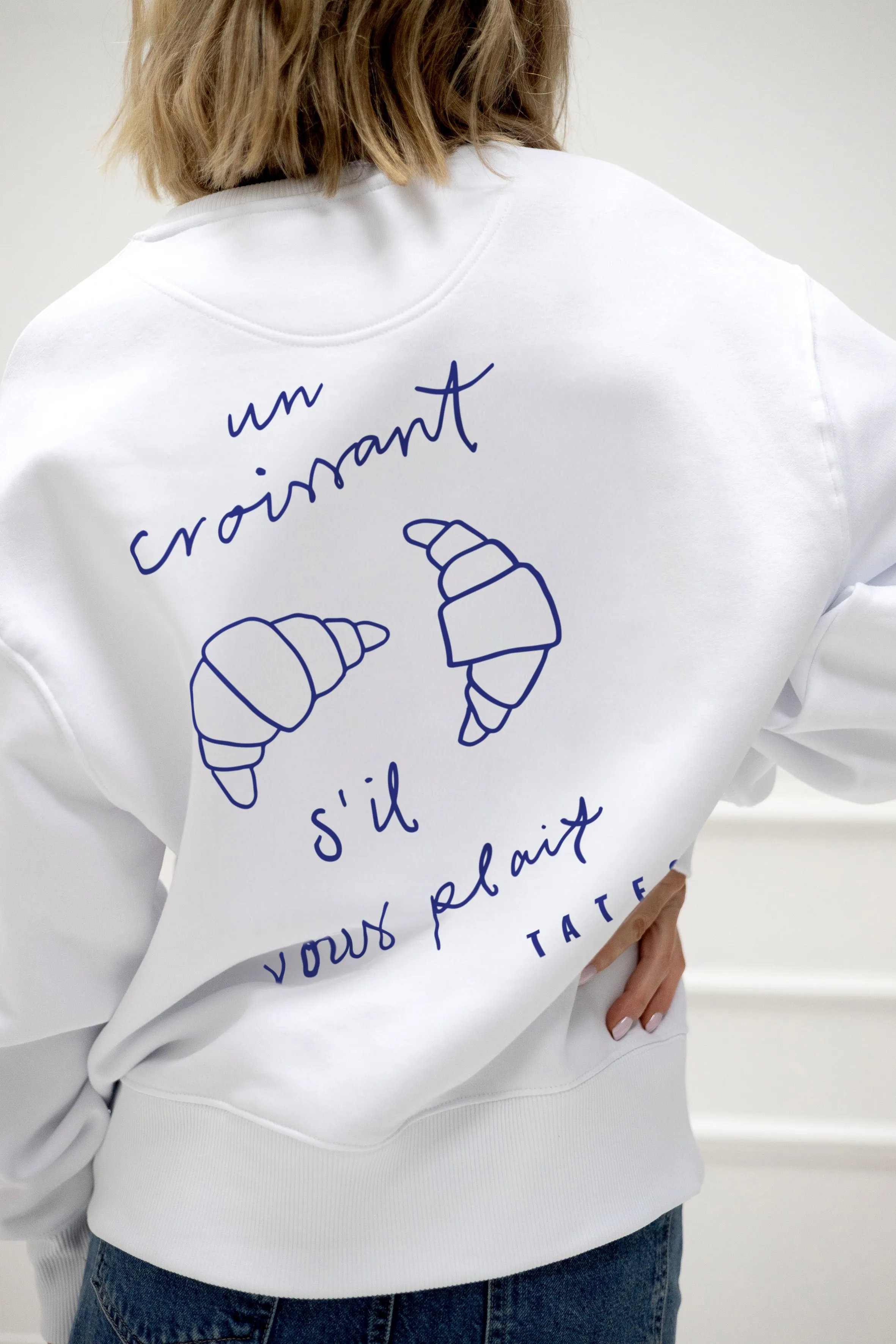 Sweater (Oversized) mit "Un croissant" Motiv