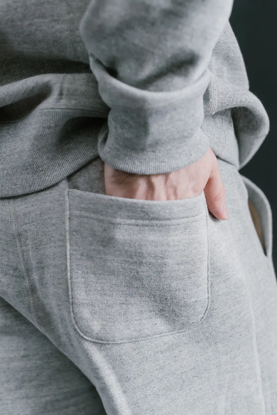 Sweatpants Fleeced Foxfibre® - Heather Grey