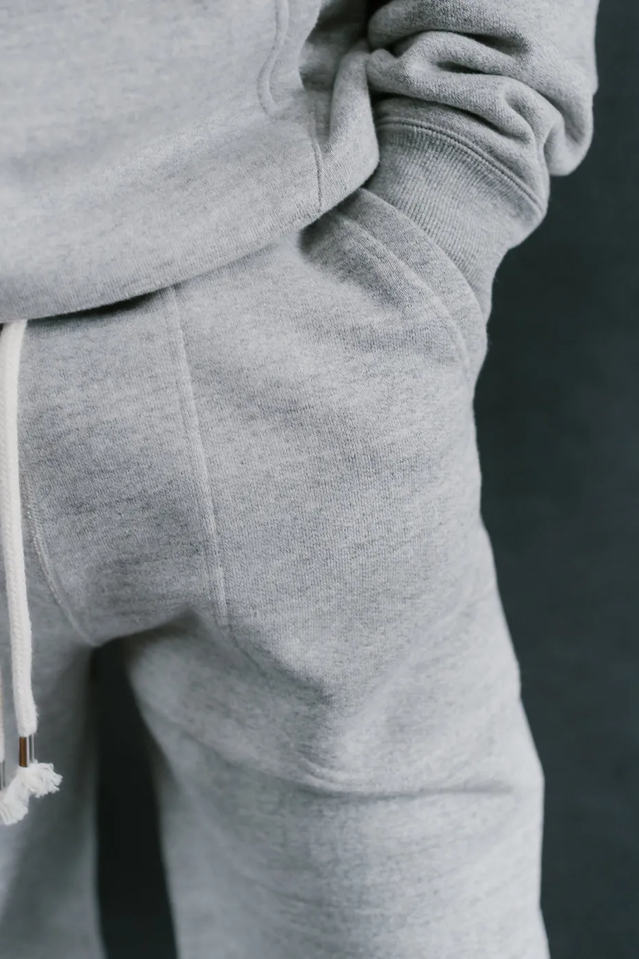 Sweatpants Fleeced Foxfibre® - Heather Grey