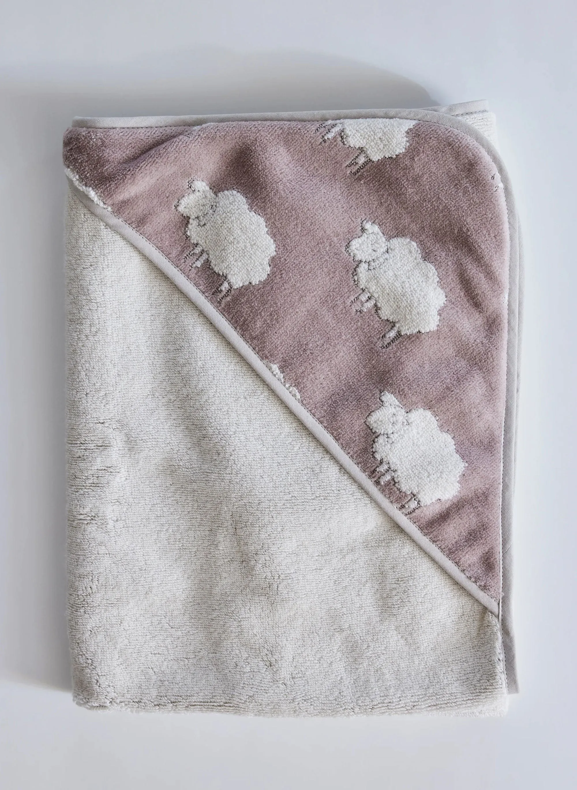 Sweet Sheep Jacquard Hooded Towel