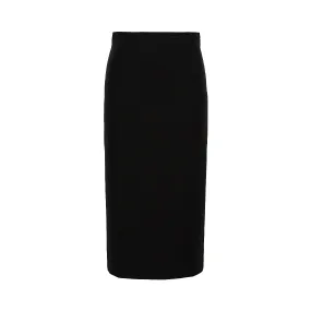 Taglio Jersey Midi Black Skirt