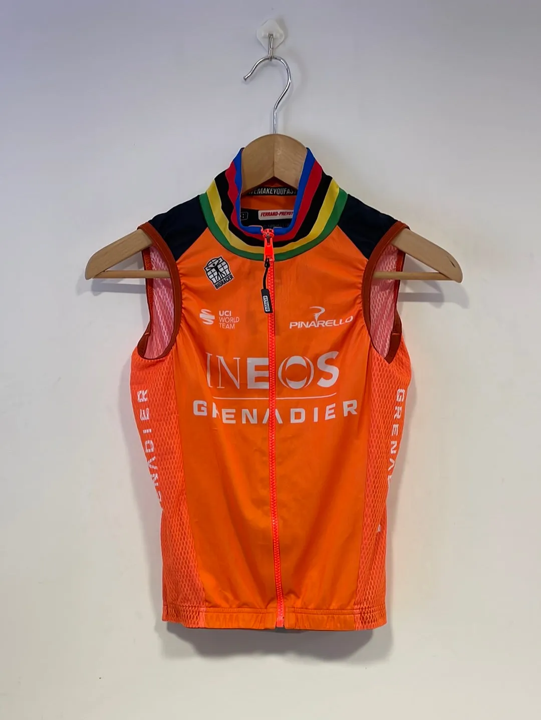 Team Ineos | Bioracer UCI Ex World Champion Orange Epic Spring Gilet - Slightly Used