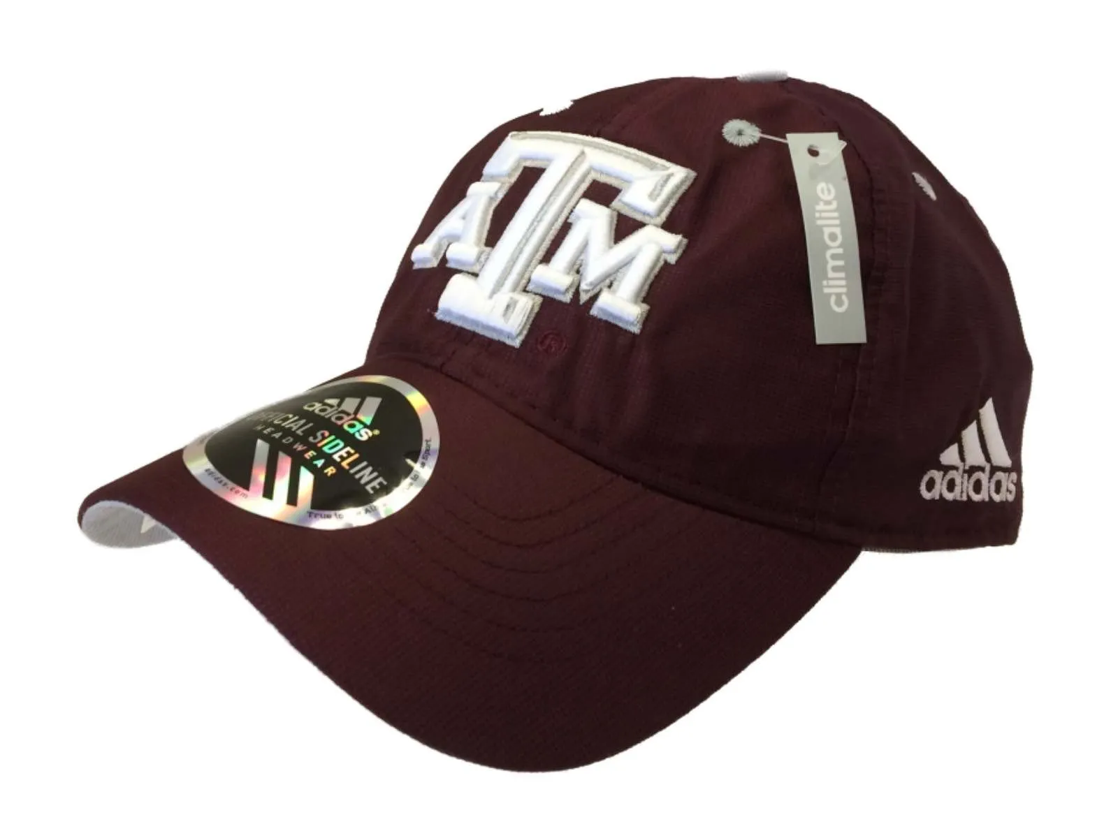 Texas A&M Aggies Maroon Climalite Lightweight Adj. Strapback Slouch Hat Cap