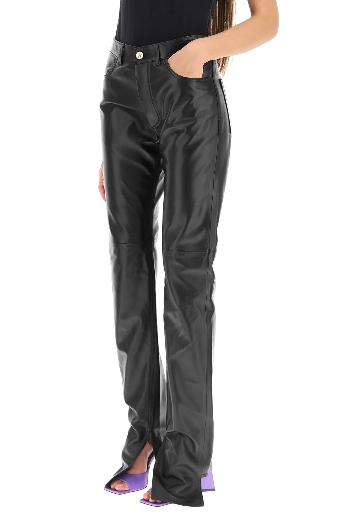 The attico leather pants