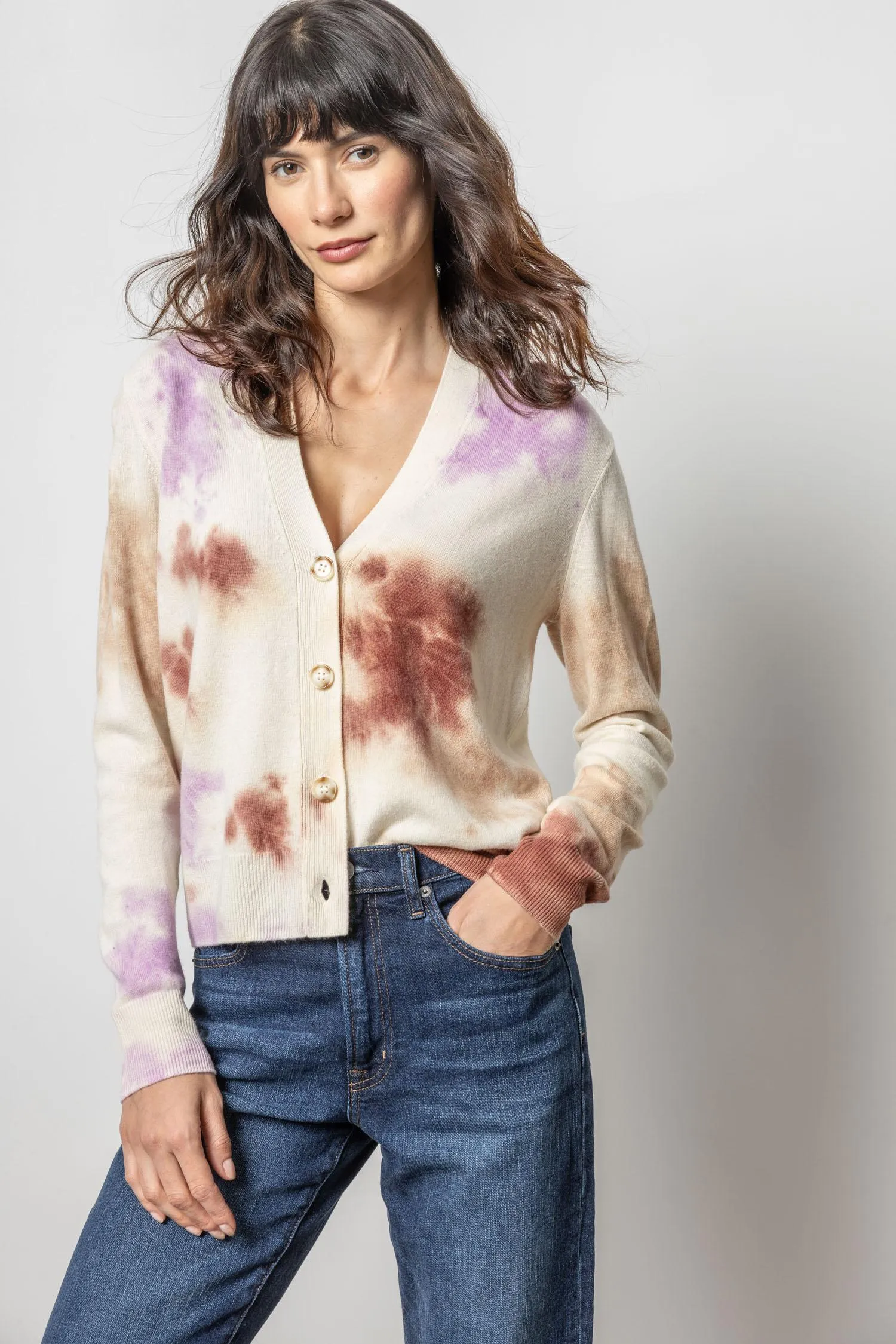 Tie Dyed Cardigan Sweater