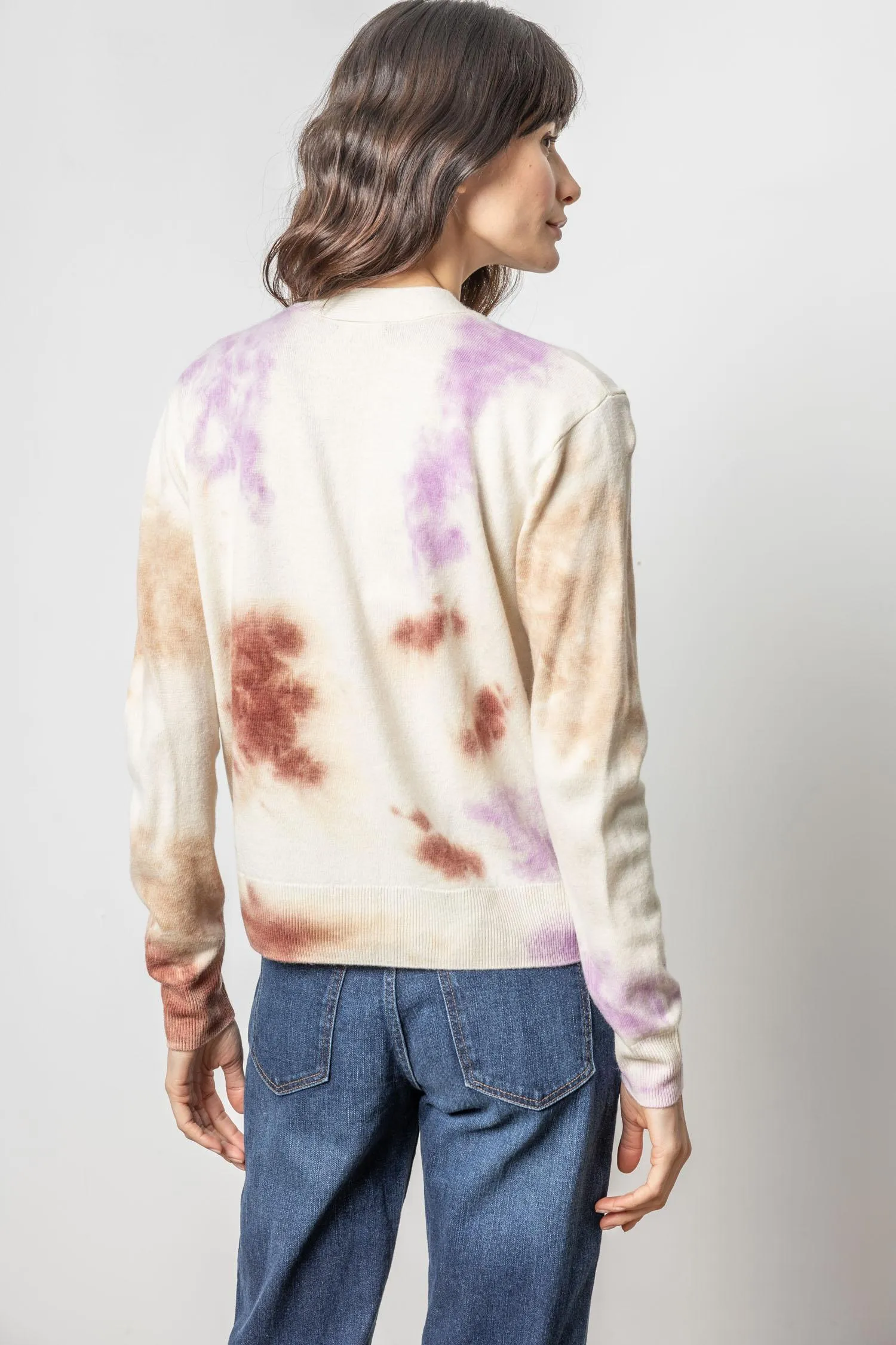 Tie Dyed Cardigan Sweater