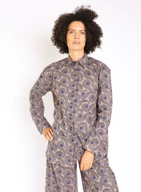 Unisex Page Shirt, mocha swirls