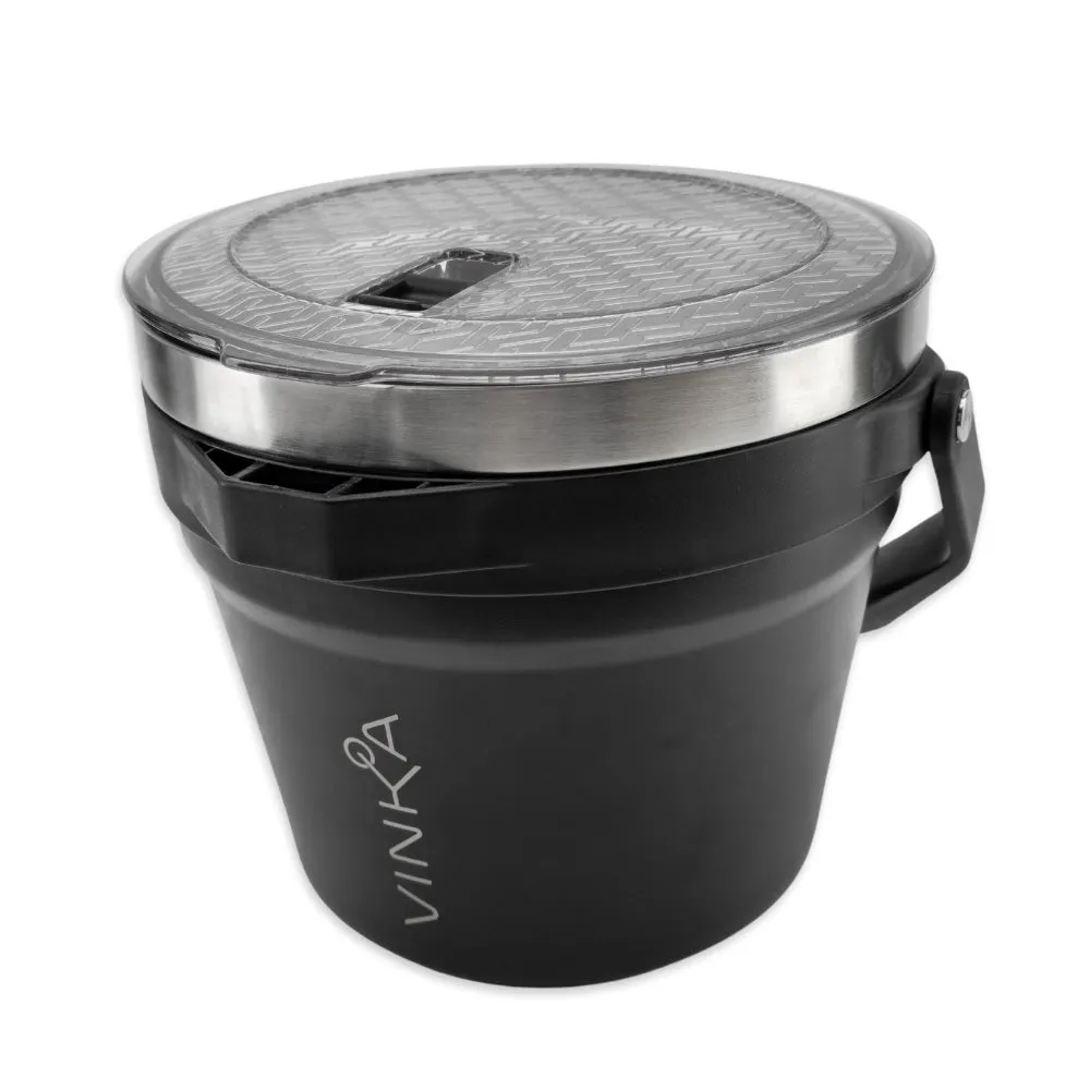 VINKA - Double Walled Vacuum Insulated Ice Bucket (7L) - Matte Black