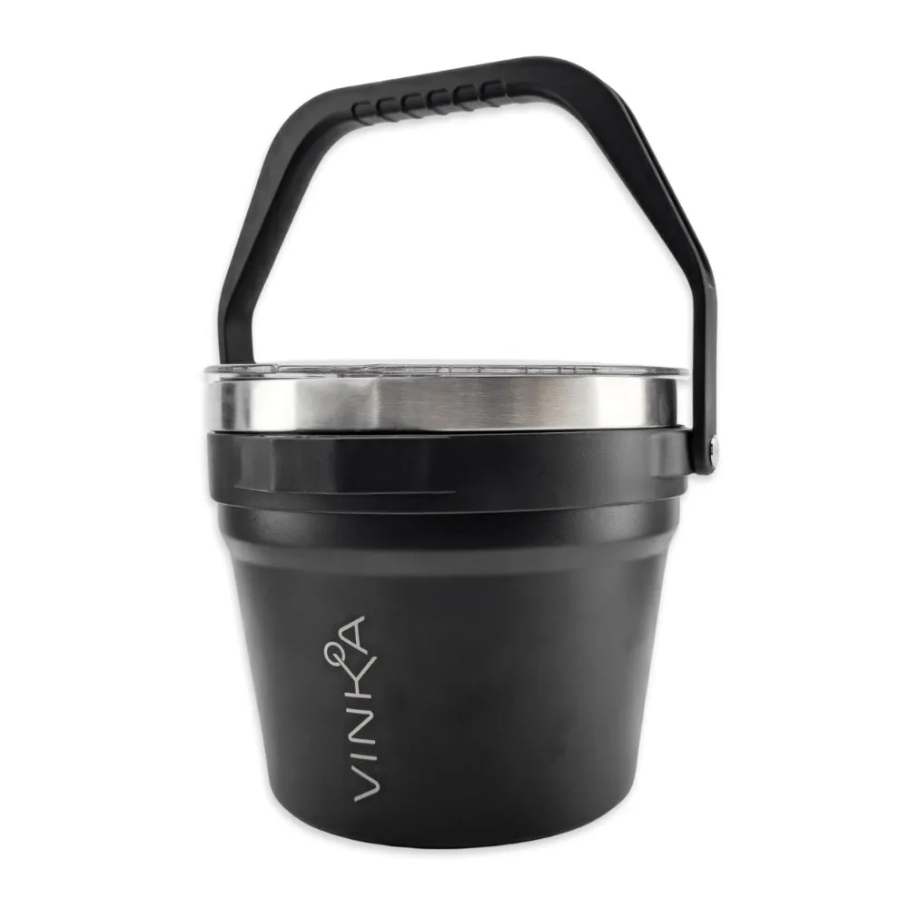 VINKA - Double Walled Vacuum Insulated Ice Bucket (7L) - Matte Black