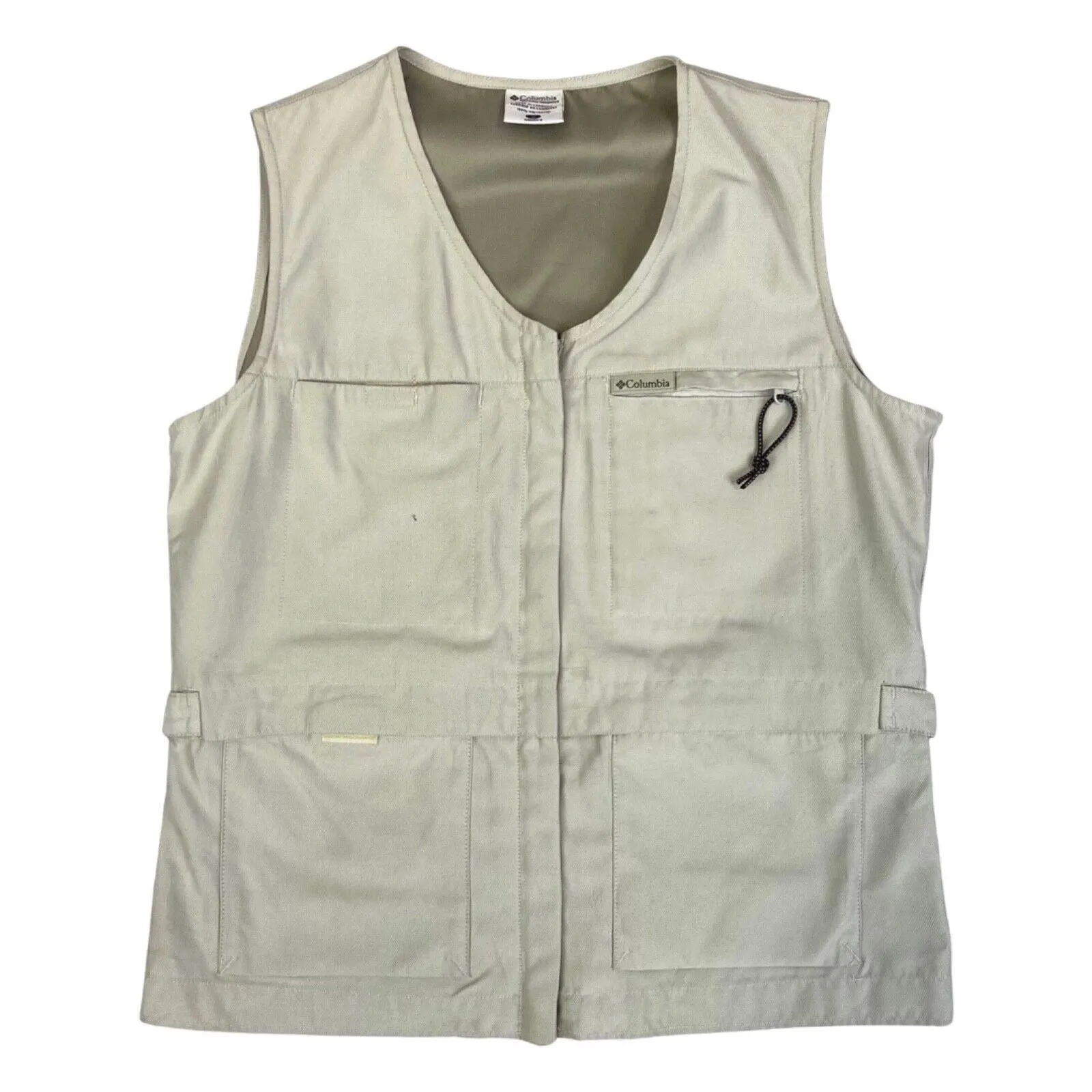 Vintage 90s 00s Beige Columbia Tactical Fisherman’s Gilet Vest 8 10 S