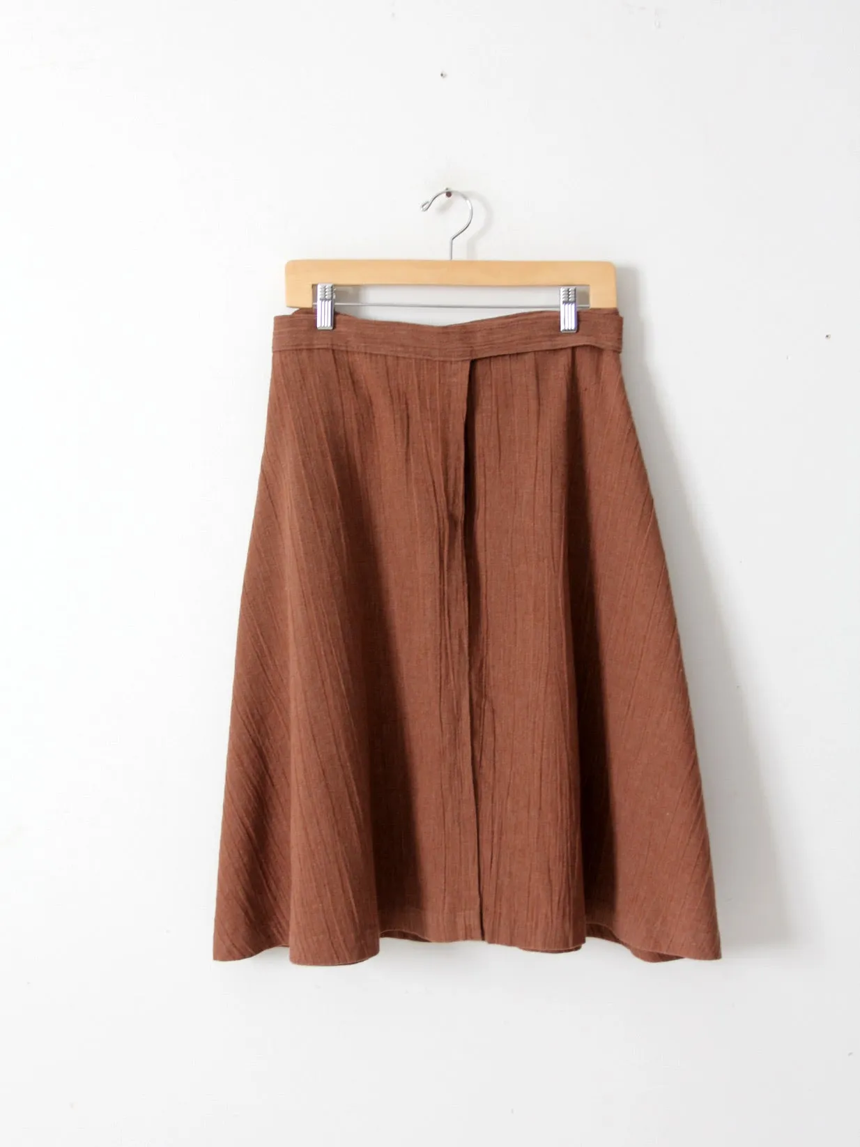 vintage brown skirt with pockets