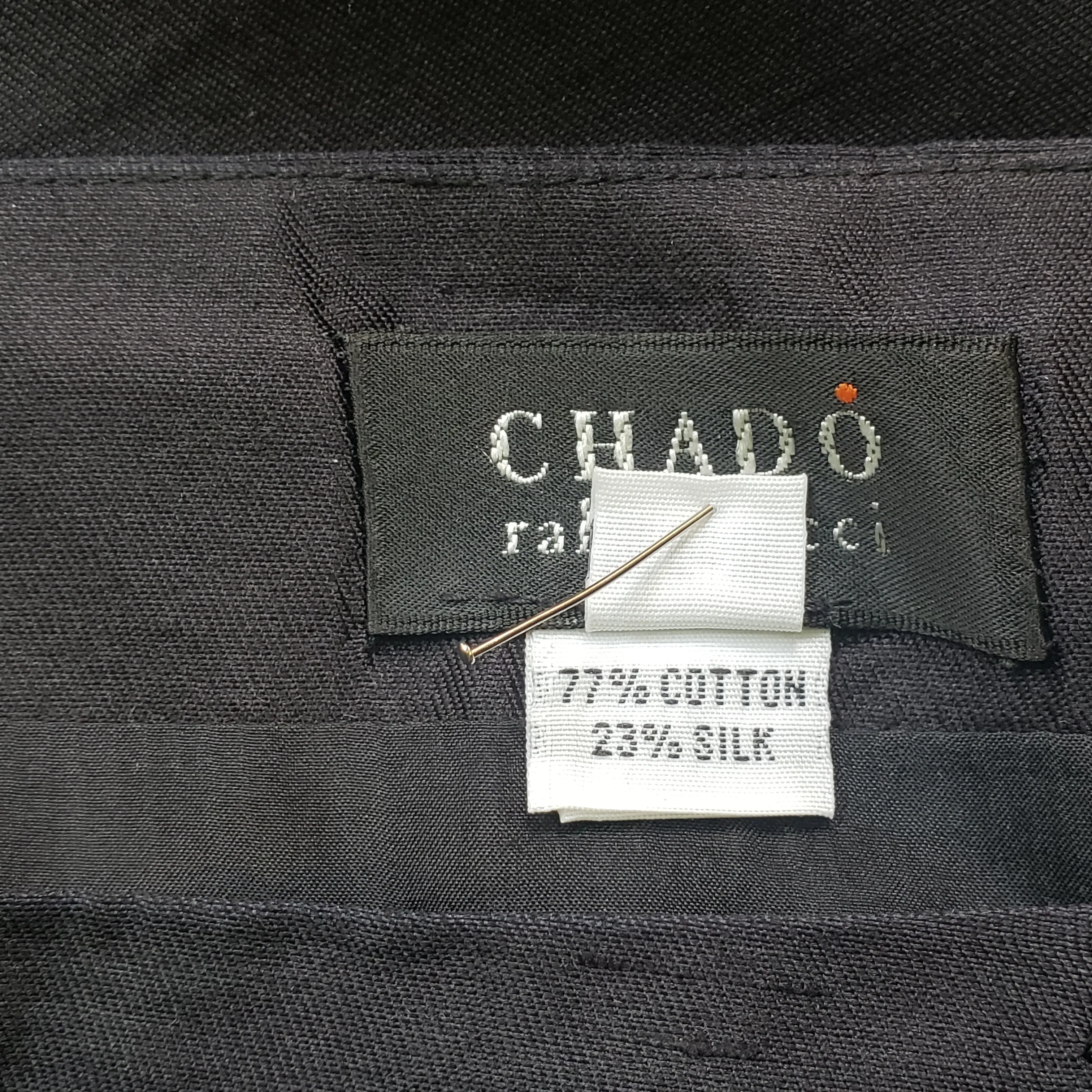 Vintage Chado Ralph Rucci Black Pencil Skirt Size 12