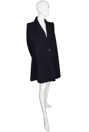 Vintage Valentino Mint condition midnight navy blue swing coat SOLD