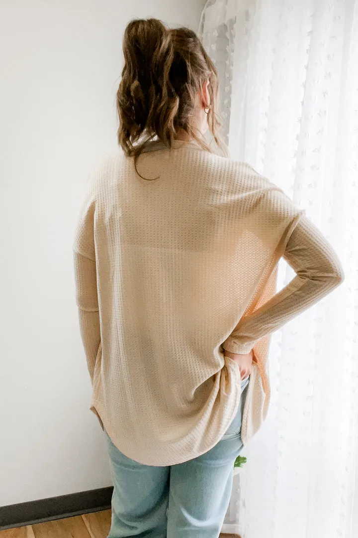 Waffle Knit Cardigan