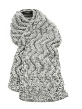 Wave Rib Scarf (Knit)