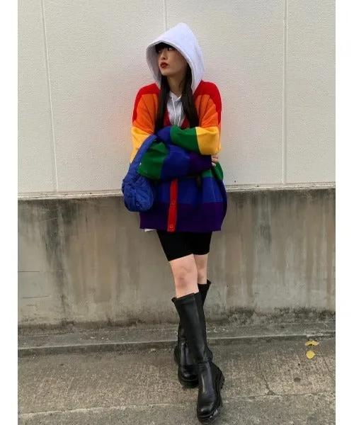 W❤️C rainbow cardigan