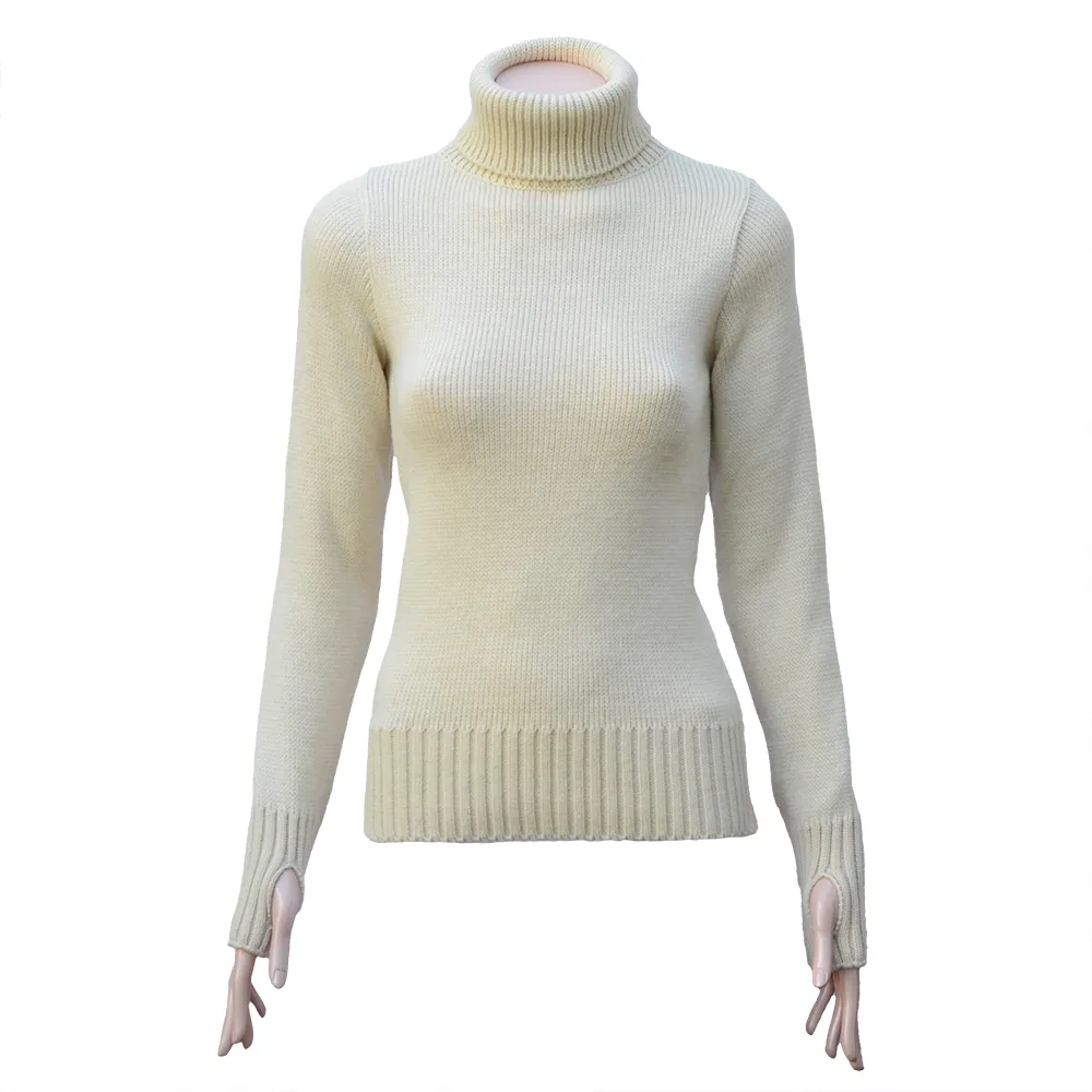 Women's Merino Wool Fitted Submariner Sweater