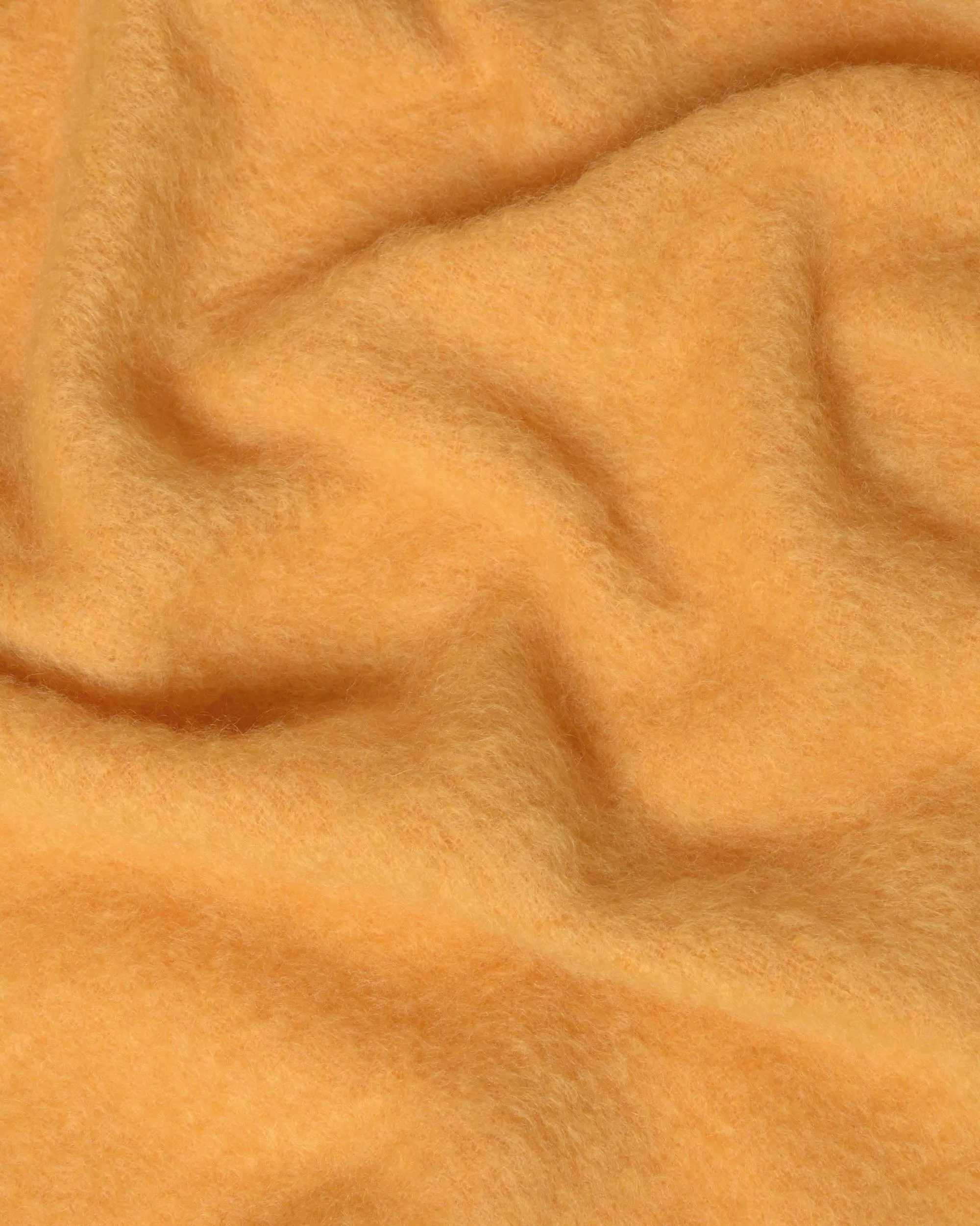 Yellow Ochre Mohair Throw Blanket